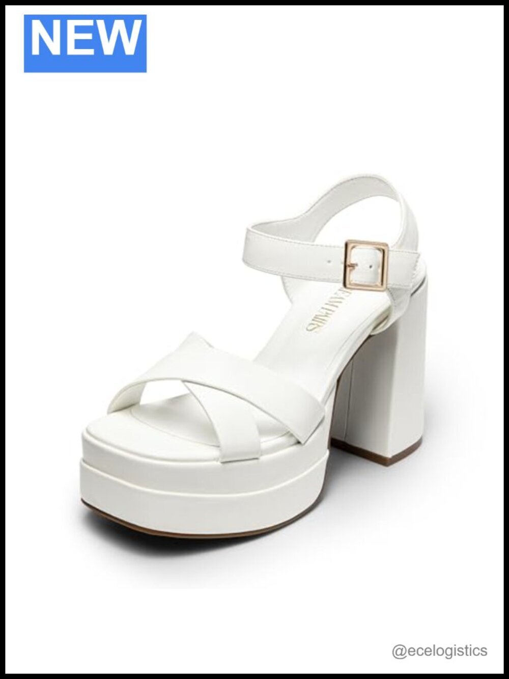 Platform Chunky Heels Square Open Toe Ankle Strap High Heeled Sandals Party Y2K